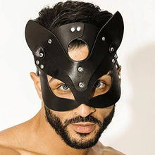 Load image into Gallery viewer, Super Hot Black Cat BDSM Bondage Cosplay Mask