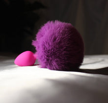 Load image into Gallery viewer, Super Hot Bunny Tail Anal Plug - Ultra Violet.