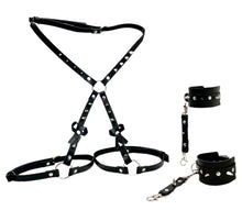 Load image into Gallery viewer, Super Hot Silver Spiked Booty Bow BDSM Bondage Body Harness