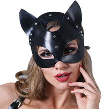 Load image into Gallery viewer, Super Hot Black Cat BDSM Bondage Cosplay Mask