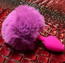 Load image into Gallery viewer, Super Hot Bunny Tail Anal Plug - Ultra Violet.