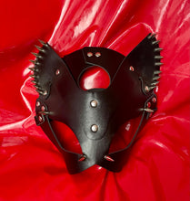Load image into Gallery viewer, Super Hot Silver Spiked BDSM Black Cat Mask
