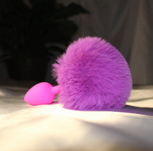 Load image into Gallery viewer, Super Hot Bunny Tail Anal Plug - Ultra Violet.