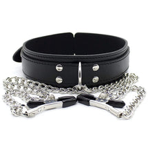 Load image into Gallery viewer, Super Hot BDSM Collar Restraints with Nipple Clips
