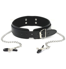 Load image into Gallery viewer, Super Hot BDSM Collar Restraints with Nipple Clips
